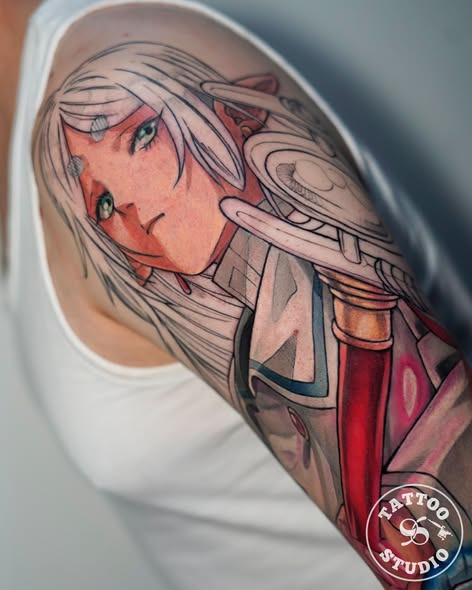 Tattoo Studio 96 Aarhus viser farverige anime-tatoveringer af Bar