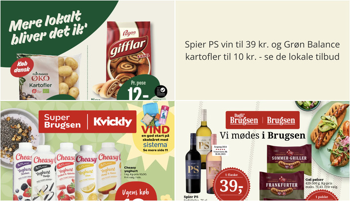 Spier PS vin til 39 kr. og Grøn Balance kartofler til 10 kr. - se de lokale tilbud
