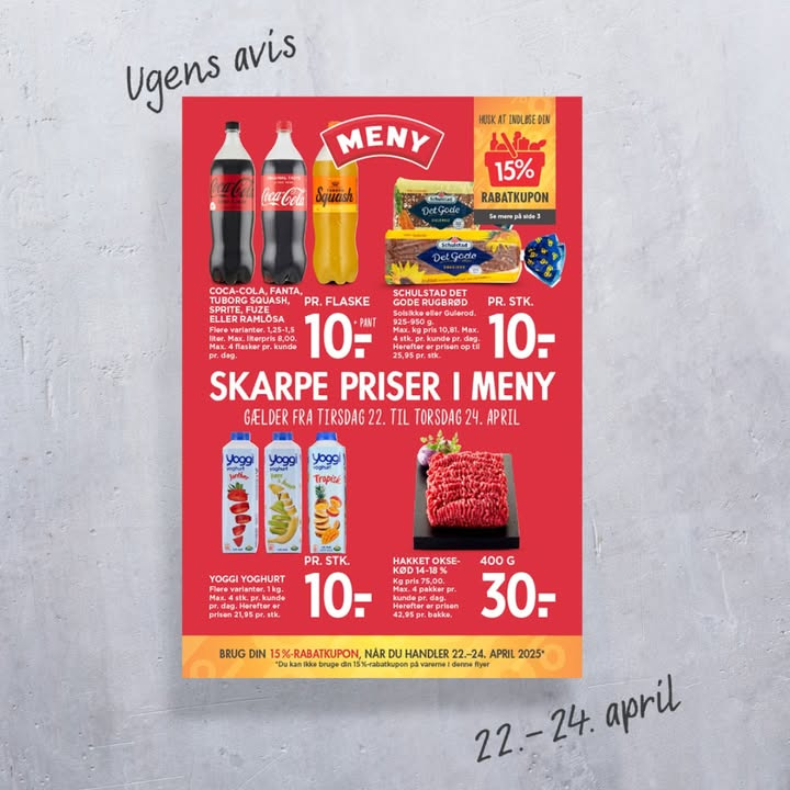 Meny Gl. Skagensvej tilbyder skarpe priser og påske-rabatkuponer i april