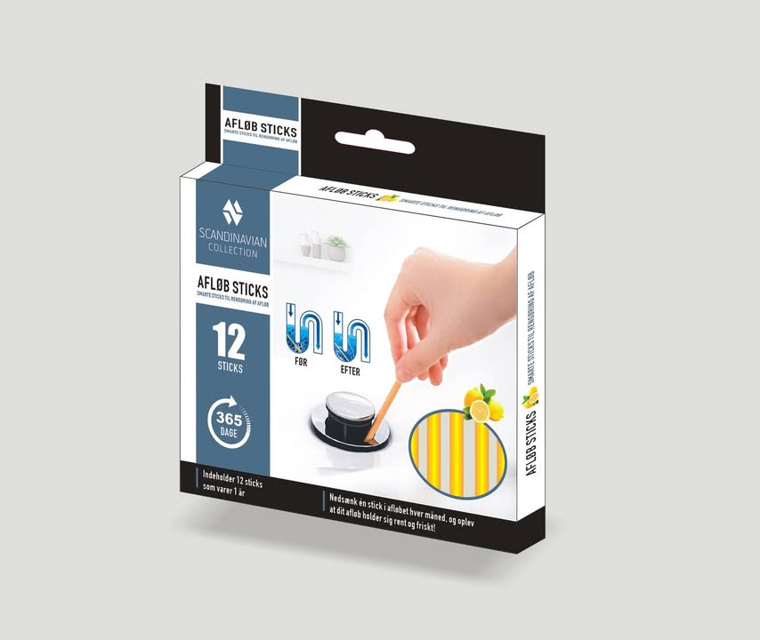 Tilbud på afløbssticks hos Min Købmand Øster Bjerregrav: 12 stk. for 25 kr.