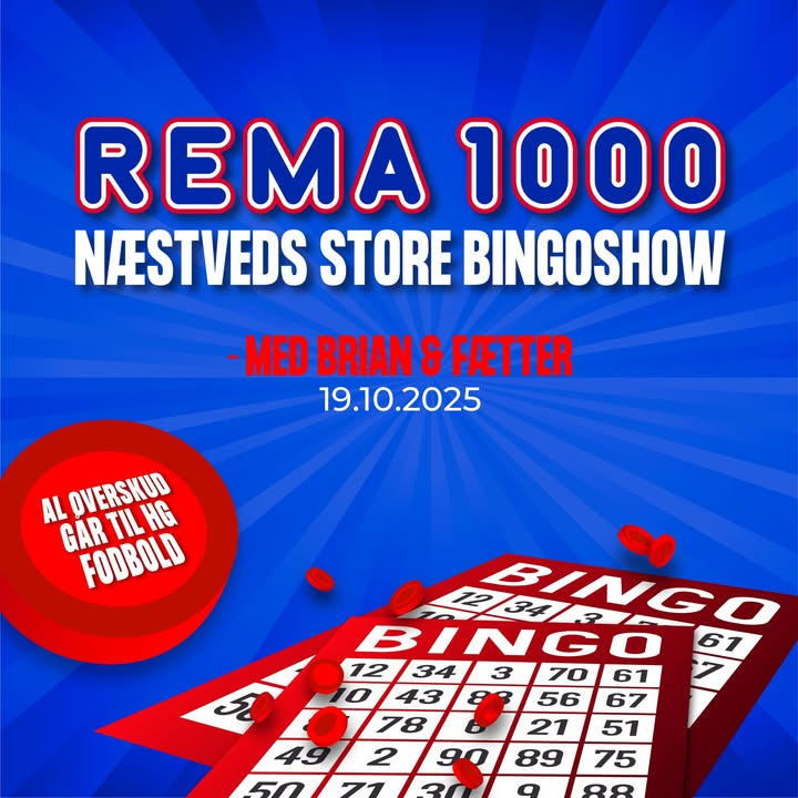 REMA 1000 Karrebækvej inviterer til bingoshow i Næstved med Brian og fætter