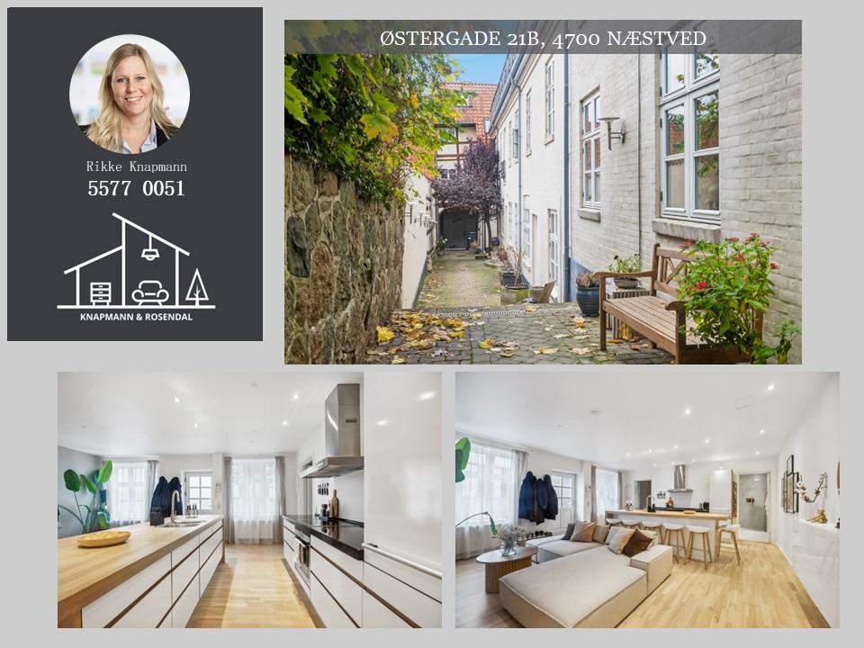 Knapmann & Rosendal ApS tilbyder charmerende 3-værelses lejlighed i Næstved centrum