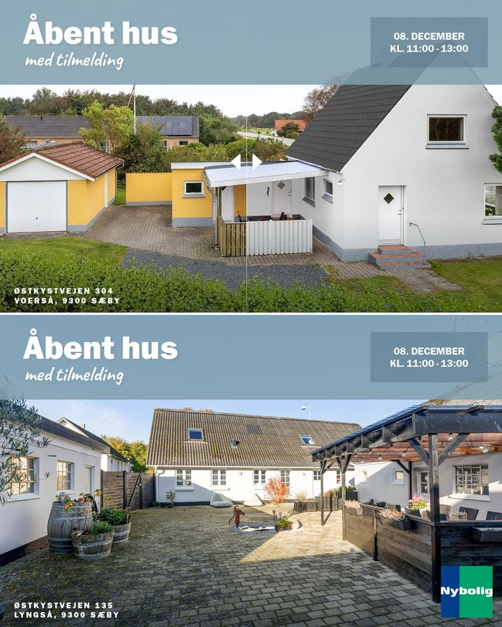 Nybolig Sæby A/S inviterer til åbent hus på Østkystvejen 8. december