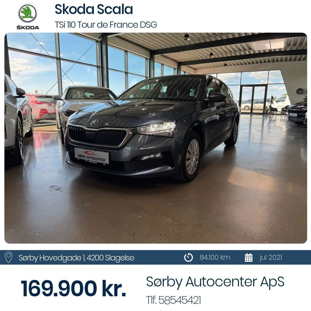 Skoda Scala 2022 Tour de France model nu på lager hos Sørby Autocenter