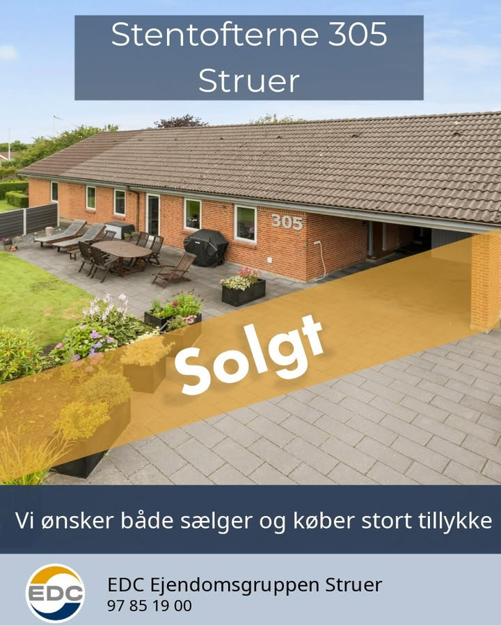 EDC Ejendomsgruppen Struer fejrer salg af Stentofterne 305