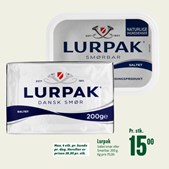 Butikken fylder køledisken op med Lurpak