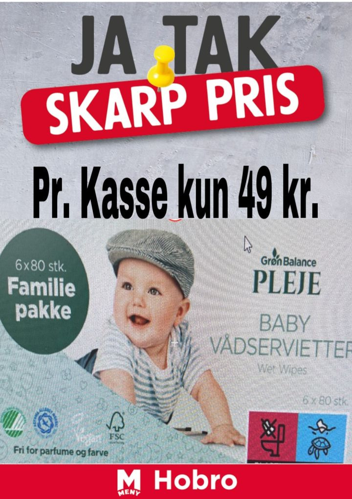 MENY Hobro tilbyder vådservietter fra Grøn Balance til skarp pris