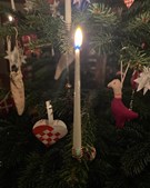 Florist Pernille DB klar med juleblomster i automaten den 25.-26. december
