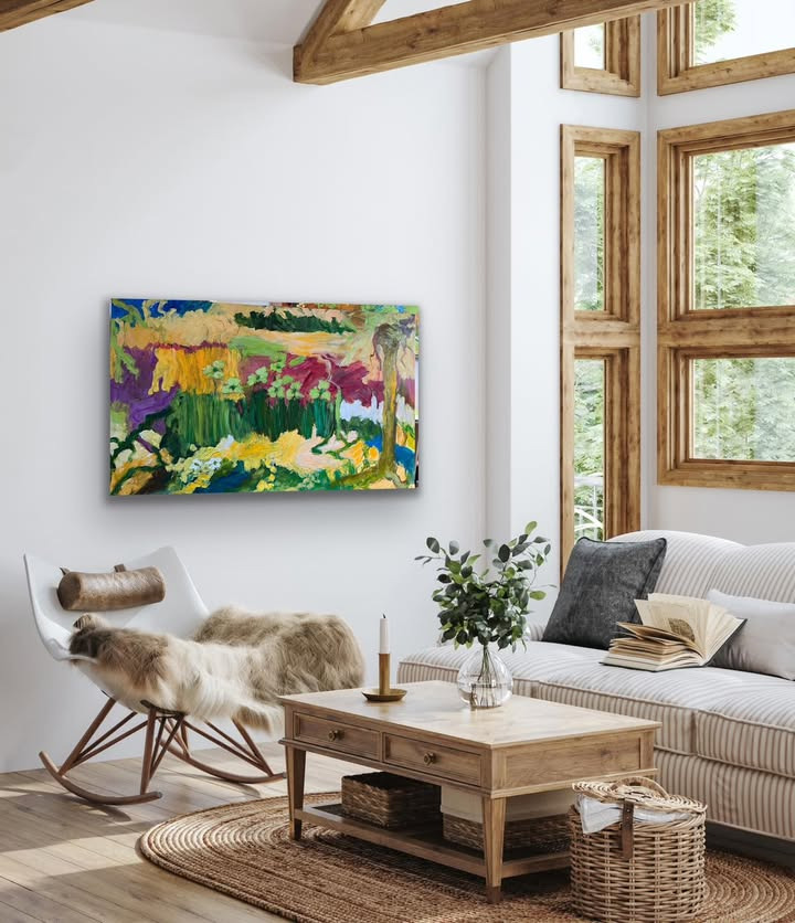 Yrsa Dunvad forbereder sig til efterårets udstillinger med nyt maleri