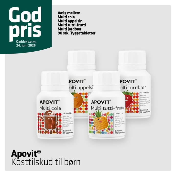 Ikast Apotek har god pris på Apovit-kosttilskud til børn