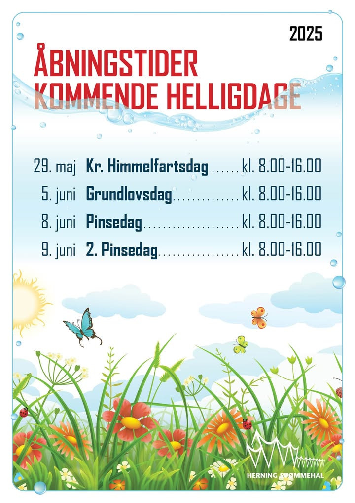 Herning Svømmehal holder åbent i helligdagene: Her er vores åbningstider