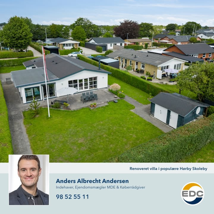 EDC Søren Jensen præsenterer: Eftertragtet bolig på Syrenvej 7 i Hørby Skoleby til salg