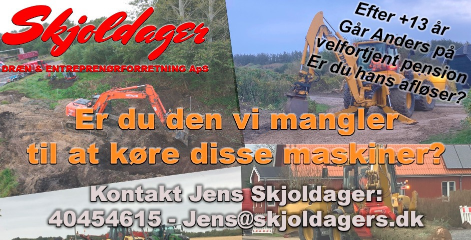 Ny mulighed hos Skjoldager Dræn- & Entreprenørforretning: Maskinfører søges