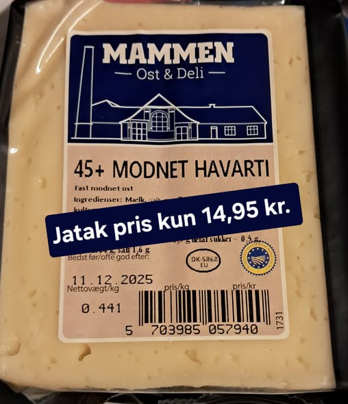 Super tilbud på Mammen modnet havarti hos SPAR Valsgård