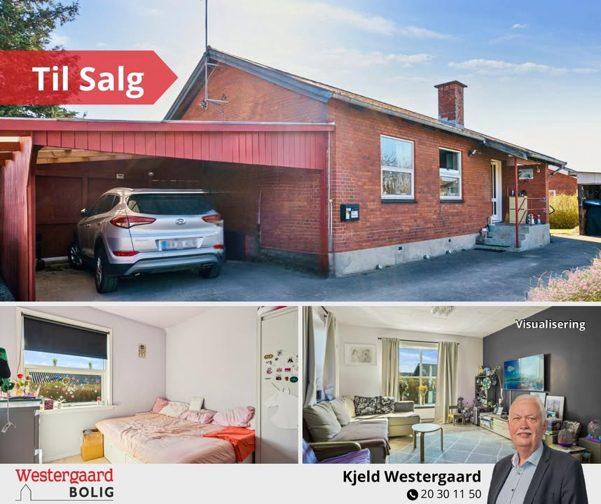Westergaard Bolig præsenterer velholdt villa i Bindslev med god planløsning og hyggelig have