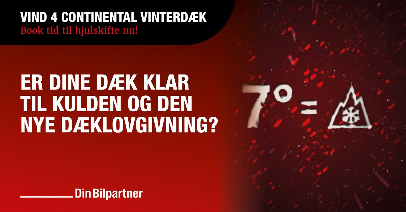 MEJDAL AUTO opfordrer til at skifte til vinterdæk ifølge ny lovgivning