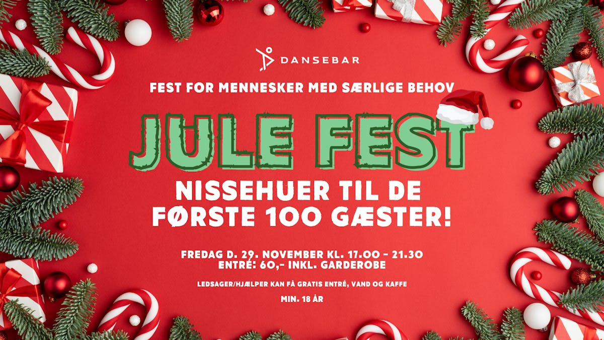 Årets julefest for mennesker med særlige behov på Dansebar Roskilde