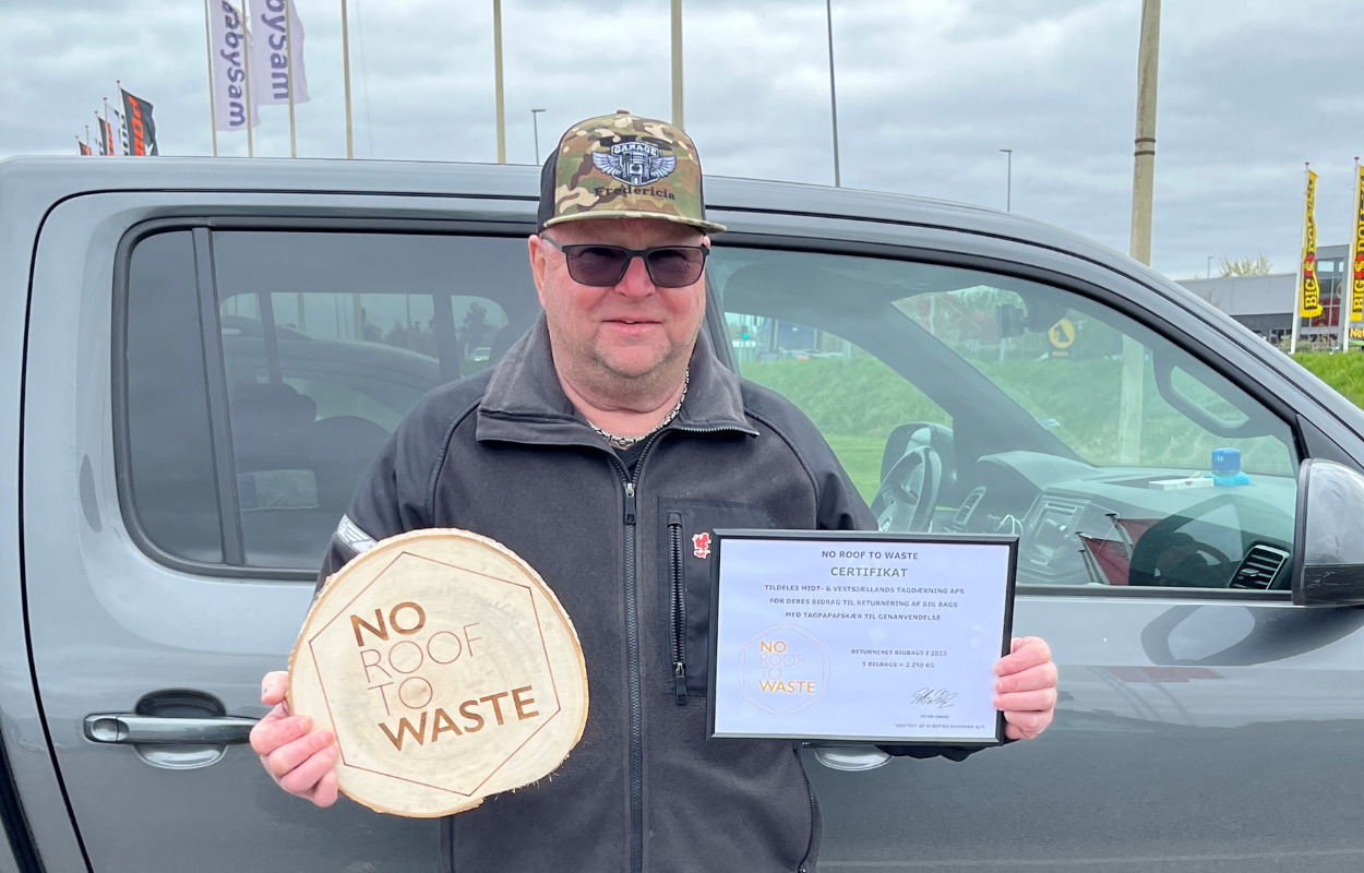Lokal tagdækkervirksomhed bliver anerkendt for sit arbejde med genanvendelse