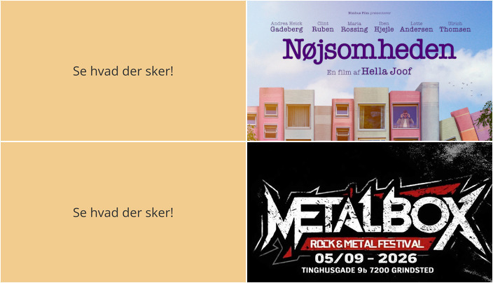 Udforsk Grindsted denne weekend: Filmforestillinger og Metal Festival