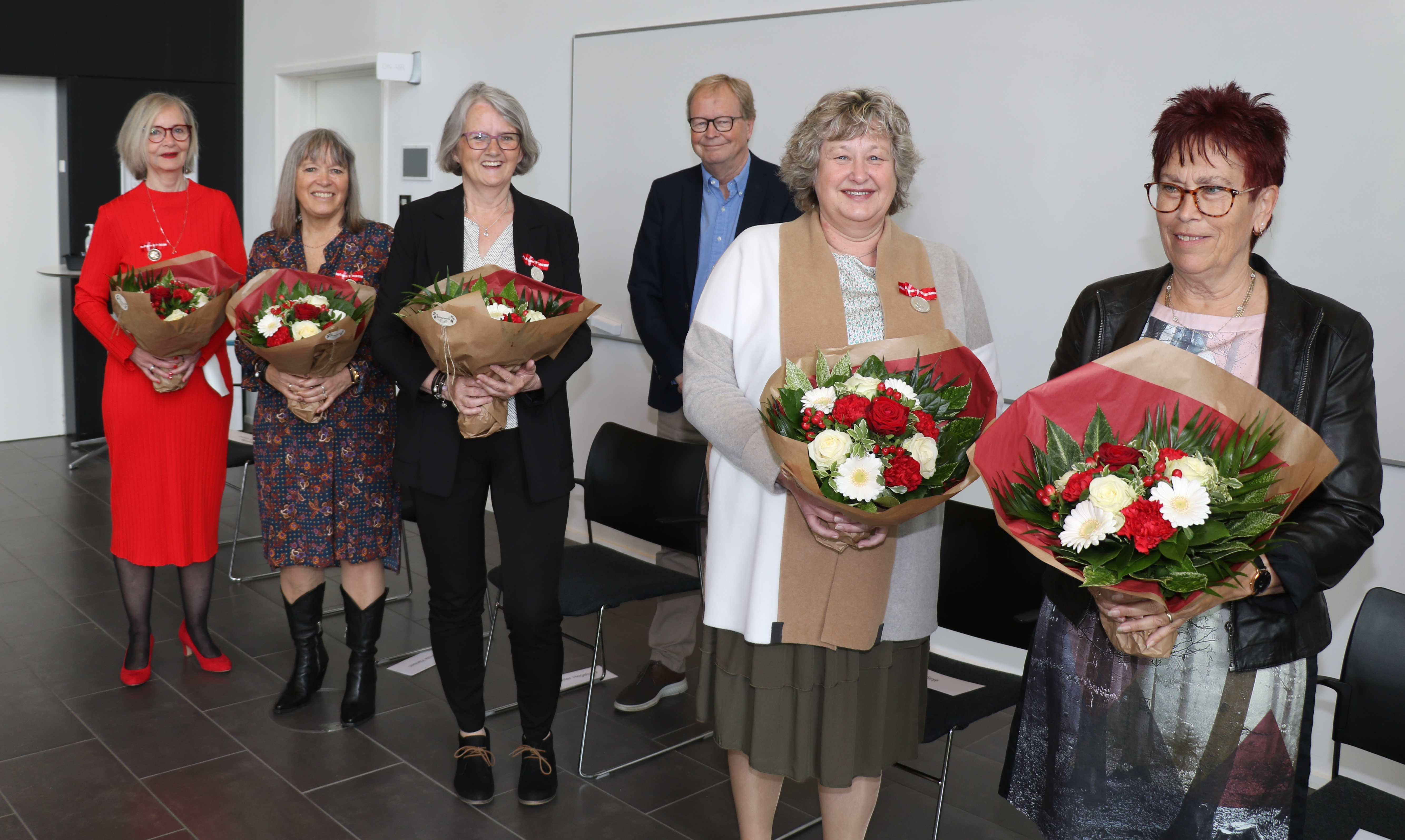 Fem fyrreårsjubilarer fejret