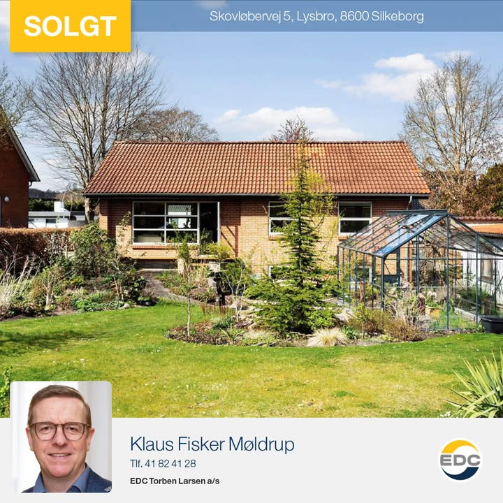 EDC Torben Larsen melder om salg på Skovløbervej 5 i Silkeborg