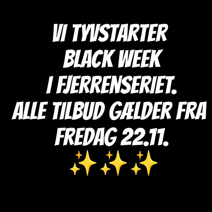 Fjerrenseriet lancerer fantastiske Black Week tilbud med op til 50% rabat