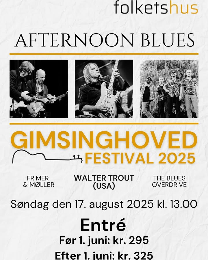 Bluesrock-ikon og danske guitarstjerner til gimsinghoved festival 2025