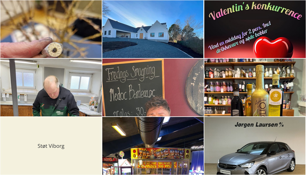 Nyt fra Pandekagekroen, Jørgen Laursen A/S, Legeland Viborg og 5 andre