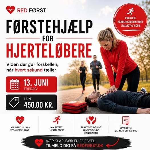 Red Først tilbyder kursus i livreddende førstehjælp til hjerteløbere