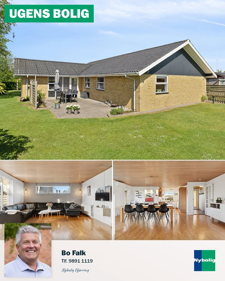 Nybolig Hjørring v/Morten Hove fremhæver ugens bolig i rolige omgivelser på Præstevej 10