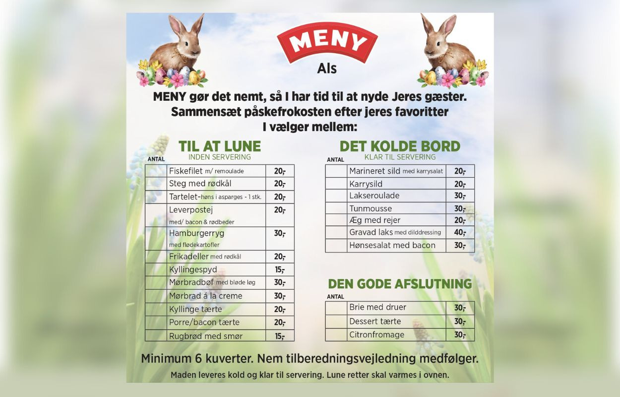 Tilpas jeres påskefrokost med Menys nye delikatessevalg