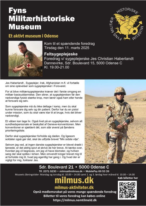 Oplev Jes Christian Haberlandts fortælling om livet som feltsygeplejerske