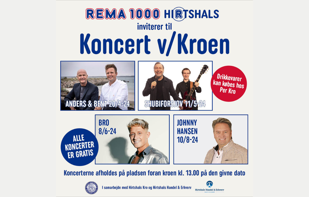 REMA 1000 Hirtshals inviterer til koncert med Bro