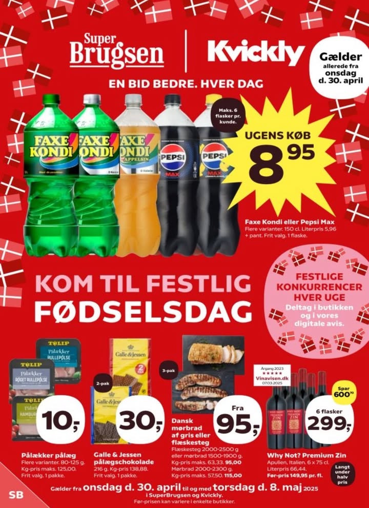 SuperBrugsen Dronninglund inviterer til festlig fødselsdag med tilbudsavisen klar