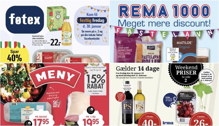 Spier PS vin til 40 kr. og Innocent juice til 22 kr. - se de lokale dagligvaretilbud