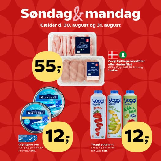 SuperBrugsen Vamdrup har søndag- og mandagskøb 30.-31. august