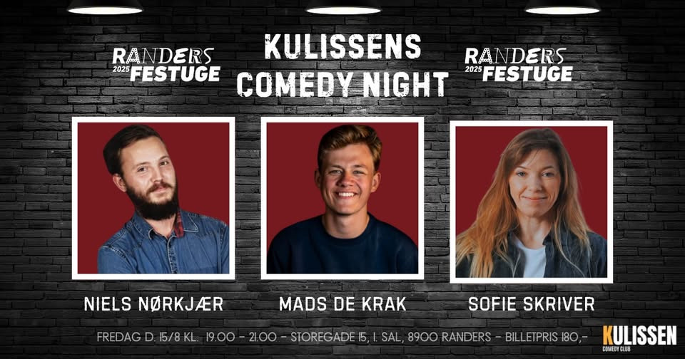 Sjove toner ved Randers Festuge: Comedy night på Kulissen