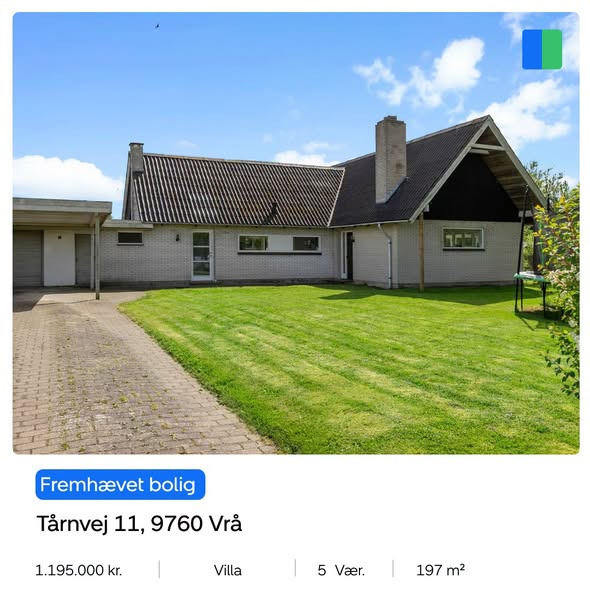 Nybolig Brønderslev & Vrå præsenterer charmerende villa i Vrå til 1.195.000 kr.
