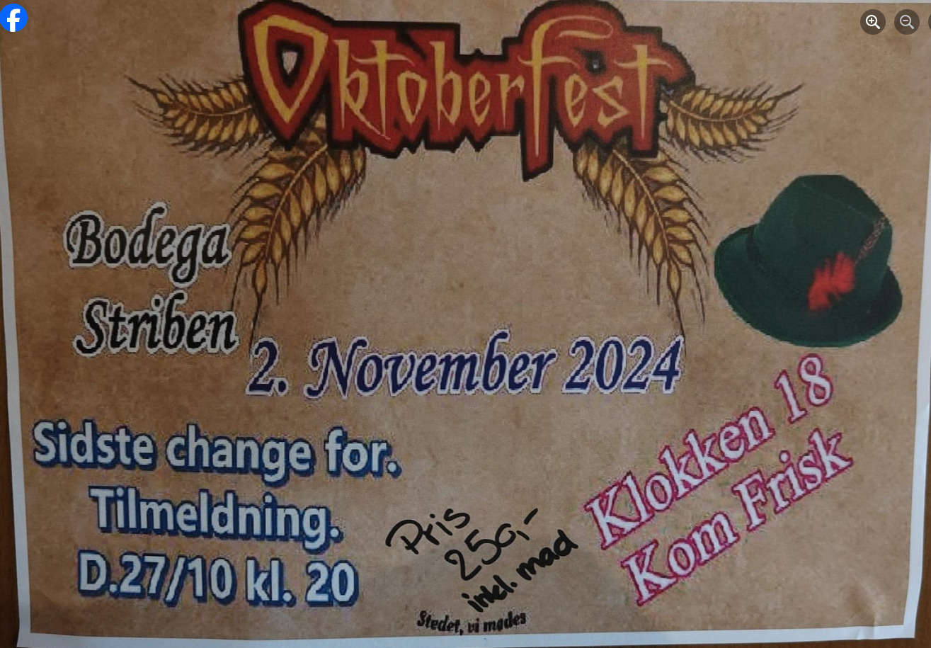 Oktoberfest på Bodega Striben 2. nov. 24