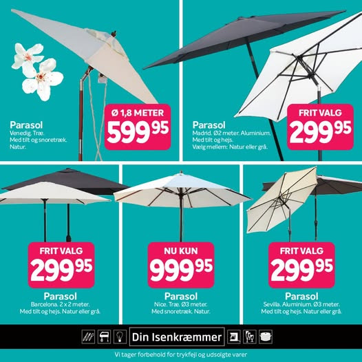 Skab sommerstemning med parasoller fra Fredericia Isenkram