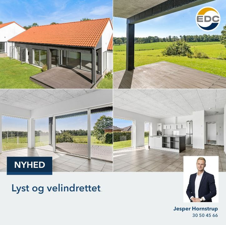 Moderne rækkehus med fantastiske udsigter til salg i Vejen gennem EDC Vejen