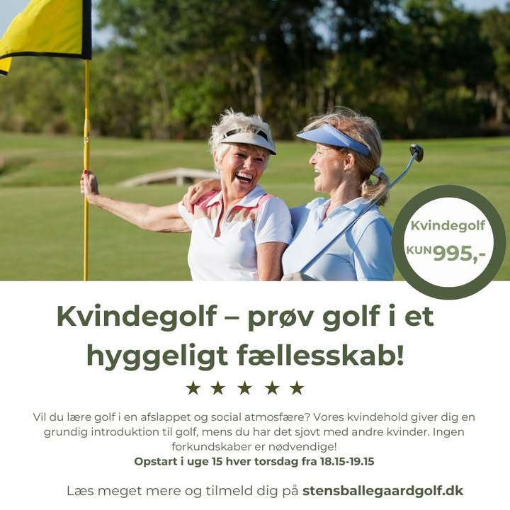 Stensballegaard Golf tilbyder skræddersyede golfhold for alle niveauer og aldre