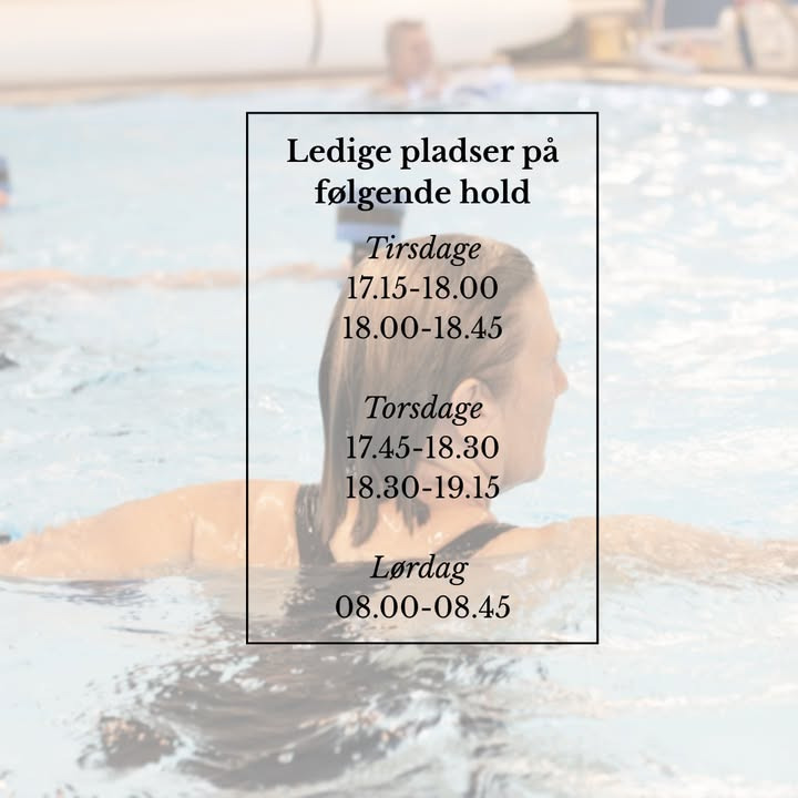 Fokus Folkeoplysning inviterer til effektiv og skånsom vandaerobic med ledige pladser