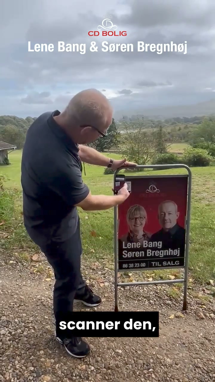 CD Bolig – Lene Bang & Søren Bregnhøj introducerer QR koder på "Til Salg" skilte for hurtig adgang til oplysninger