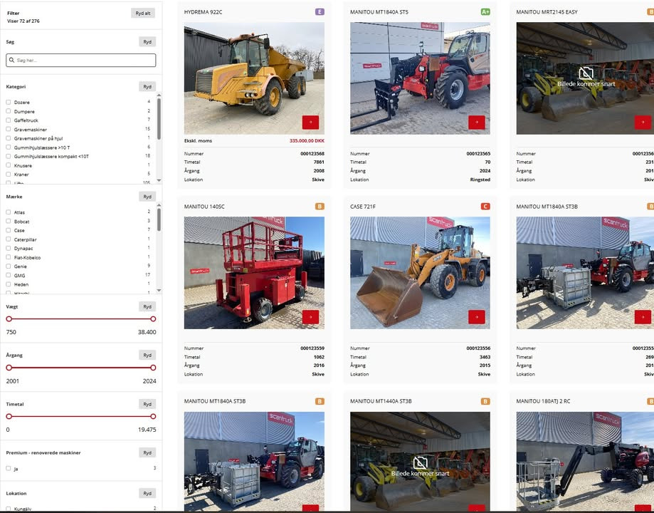 Scantruck A/S tilbyder bredt udvalg af brugte maskiner i god stand