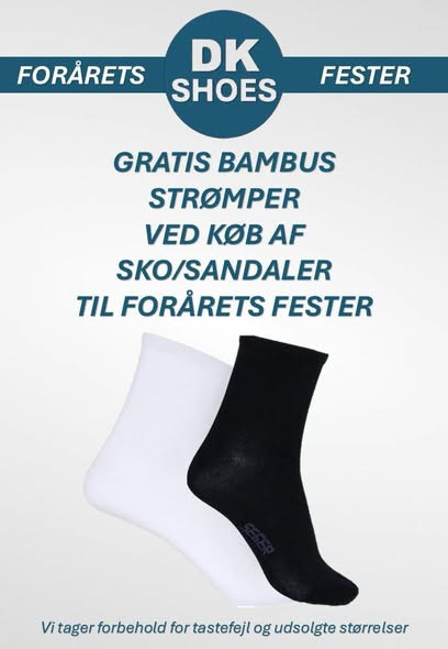 DK Shoes Brønderslev ApS: Sidste chance for gratis strømper på søndag