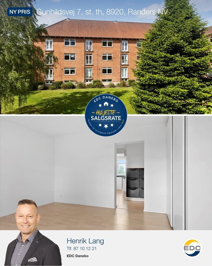 EDC Danebo annoncerer ny pris på fantastisk lejlighed i Randers