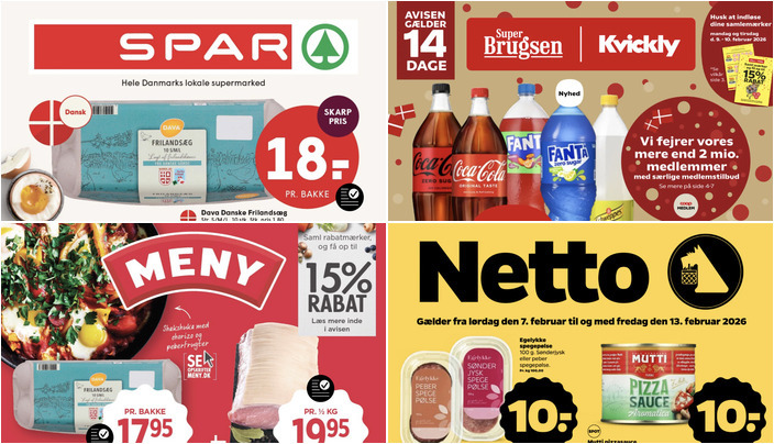 Få flæskesteg af dansk gris til kun 19,95 kr. og Egelykke spegepølse til en flad tier