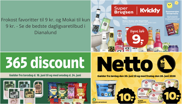 Frokost favoritter til 9 kr. og Mokai til kun 9 kr. - Se de bedste dagligvaretilbud i Dianalund