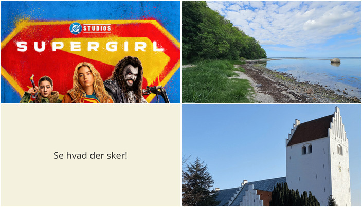 Oplev Supergirl i Vig Bio, deltag i en naturskøn vandretur, eller lyt til blæsere og slagtøj i Vig Kirke